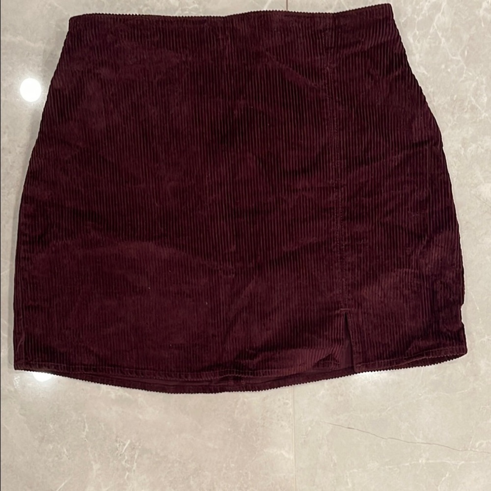 Hollister Corduroy Burgundy Skirt